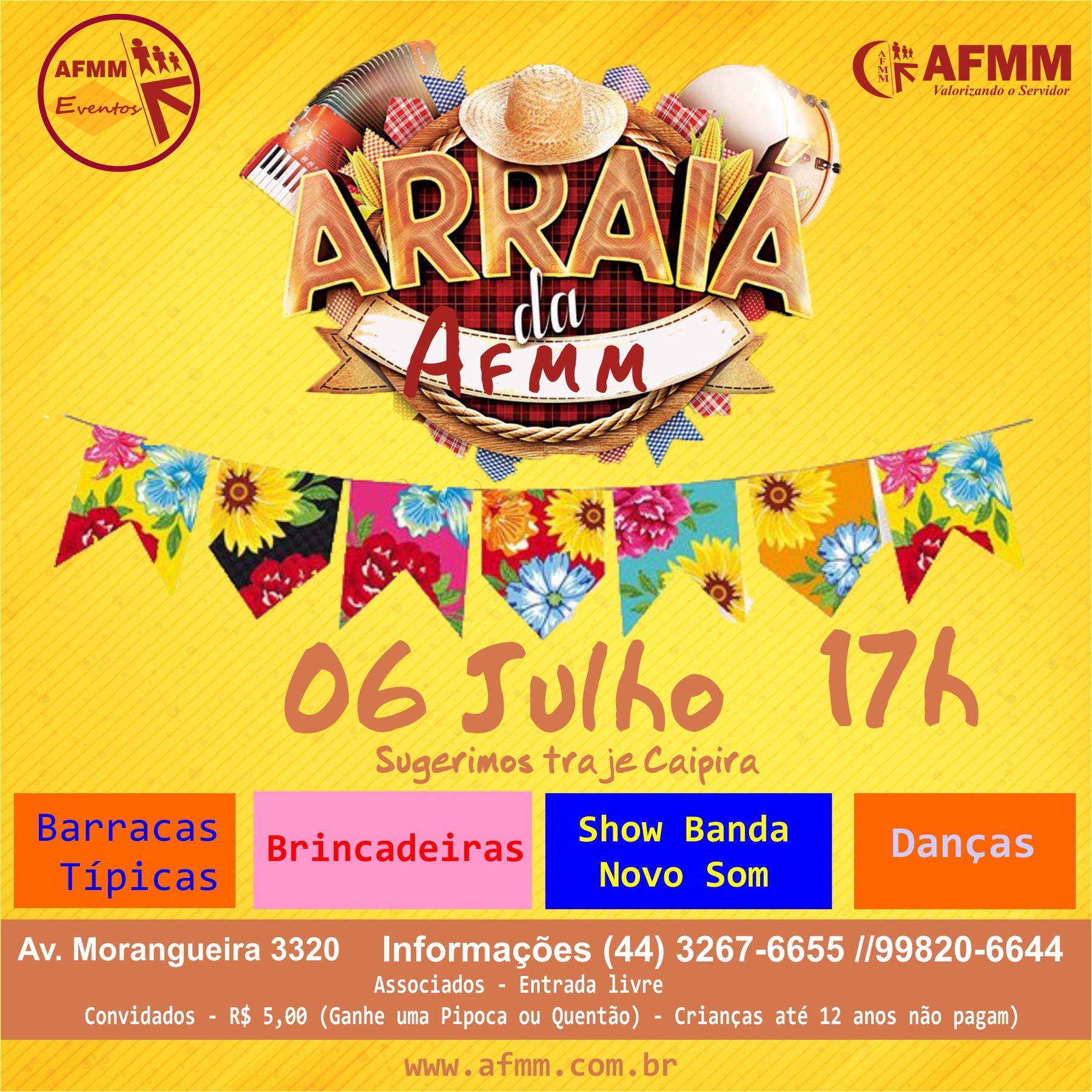 Arraiá dos Amigos: festa open bar de Amambai acontece no dia 29 de julho -  Prefeitura Municipal de Amambai-MS